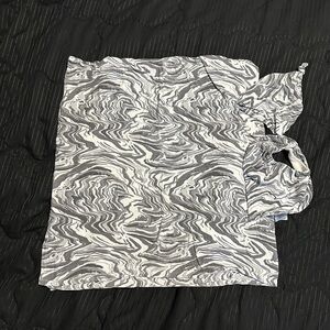 Little Sleepies Black Marble Swirl Swaddle, hat, and Bib